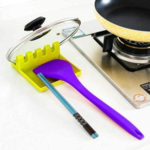 INDIAN CREATION 1Pc Multifunction Kitchen Cooking Utensil Stand Holder Pot Clips Support Spoon Stove Organizer Tool Pan Cover Li